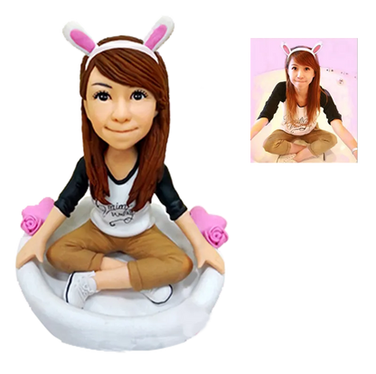 Custom 3D Personalized Bobblehead Figurine - Handmade Polymer Clay Statues from Your Photo, Unique Anniversary, Wedding & Birthday Gift