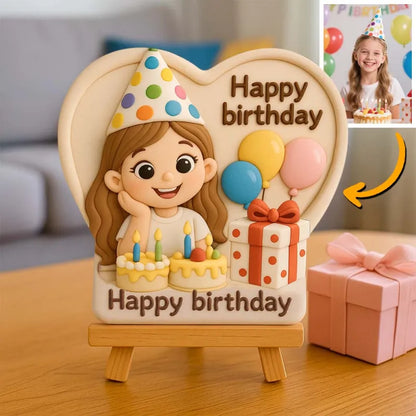 Custom 3D Mini Figurine Decors with Wooden Holder Personalized Unique Home Decor Birthday Gift Wedding Gift Toy For Celebration