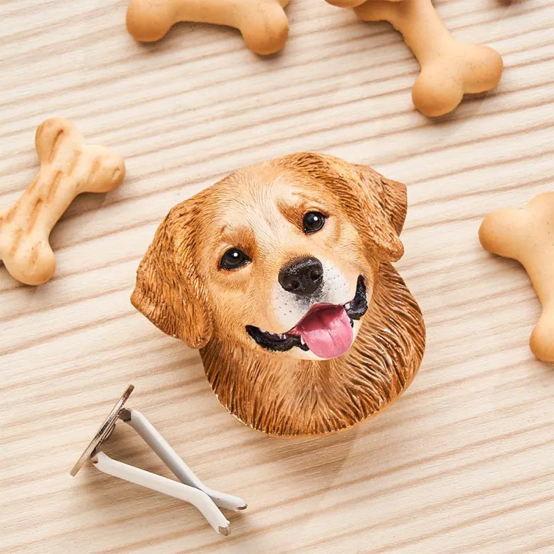Custom Photo 3D Plaster Pet Portrait Refrigerator Magnet for Pet Lovers