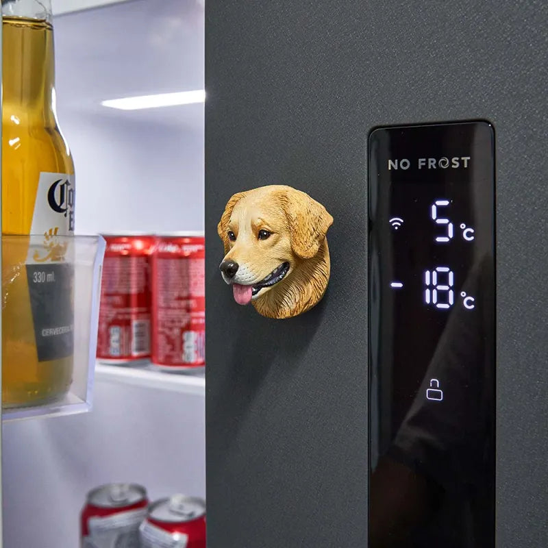 Custom Photo 3D Plaster Pet Portrait Refrigerator Magnet for Pet Lovers