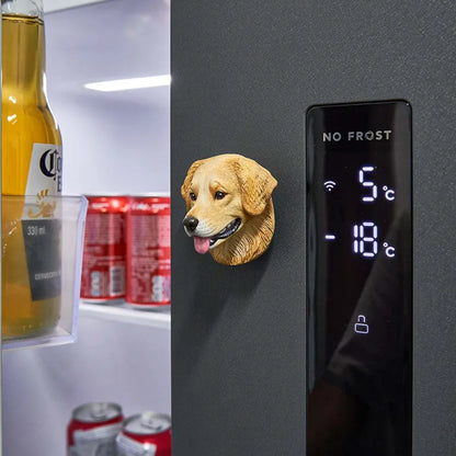 Custom Photo 3D Plaster Pet Portrait Refrigerator Magnet for Pet Lovers