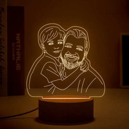 Anniversary Gifts Custom 3D Photo Lamp Personalized Night Light