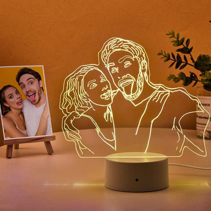 Anniversary Gifts Custom 3D Photo Lamp Personalized Night Light