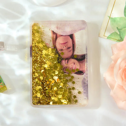 Custom Quicksand Fridge Magnet Personalized Photo Refrigerator Magnet Home Decoration Birthday Gifts