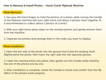 Custom Text & Photo & Music Flipbook Frame Animation Machine Detachable Photos Hand-cranked Flipbook Box with Light Anniversary Gifts