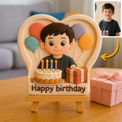 Custom 3D Mini Figurine Decors with Wooden Holder Personalized Unique Home Decor Birthday Gift Wedding Gift Toy For Celebration